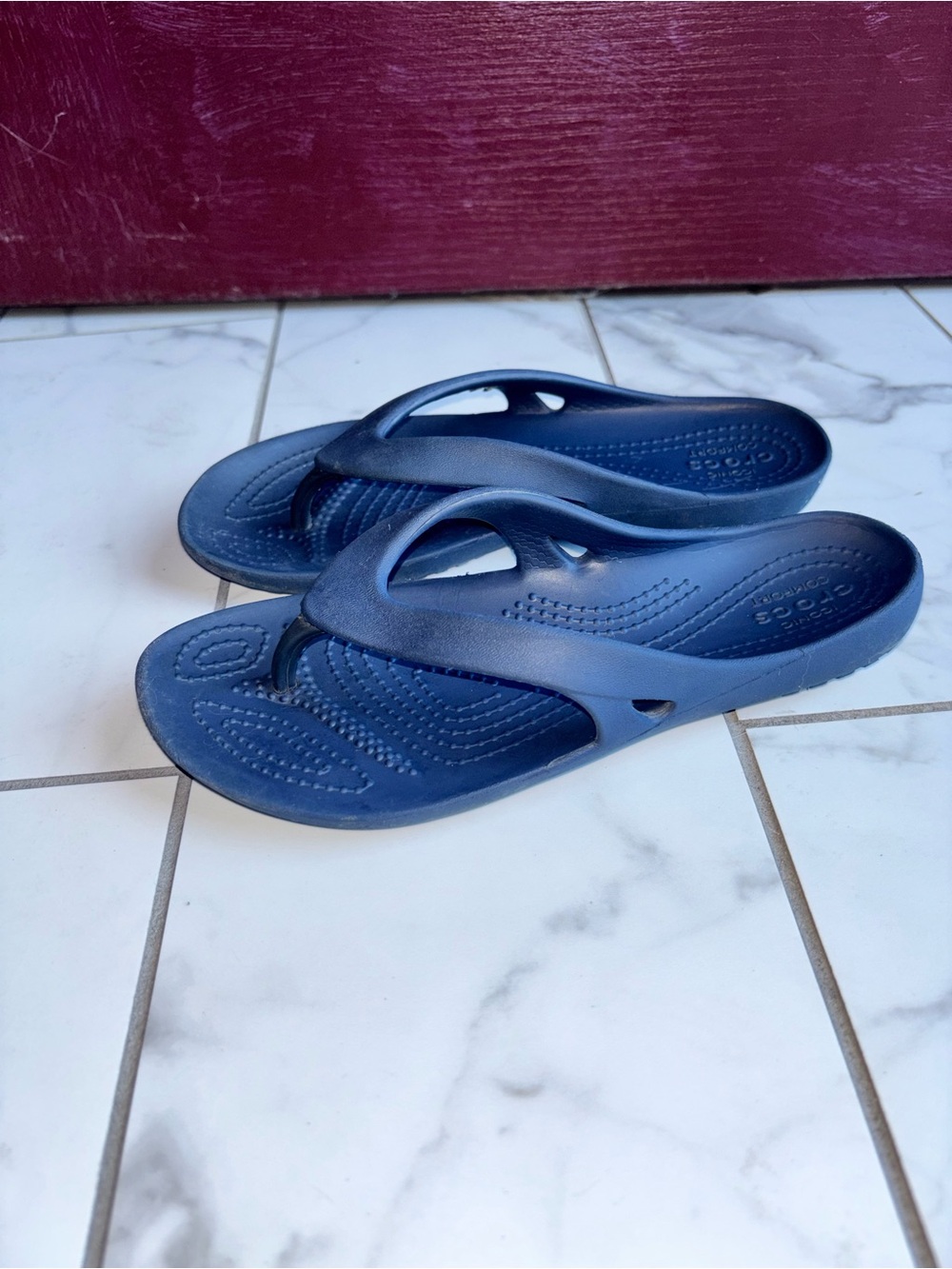 CROCS Navy Women's Thong Sandal Flip Flops